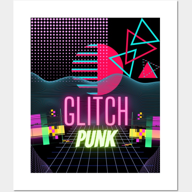 Glitch punk style Wall Art by CodeArt